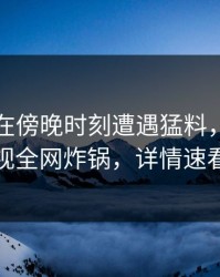 当事人在傍晚时刻遭遇猛料，香蕉影视全网炸锅，详情速看