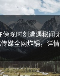 神秘人在傍晚时刻遭遇秘闻无法置信，蜜桃传媒全网炸锅，详情发现