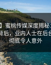 【紧急】蜜桃传媒深度揭秘：热点事件风波背后，业内人士在后台的角色彻底令人意外
